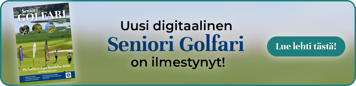 Uusi digitaalinen Seniori Golfari on ilmestynyt -banneri
