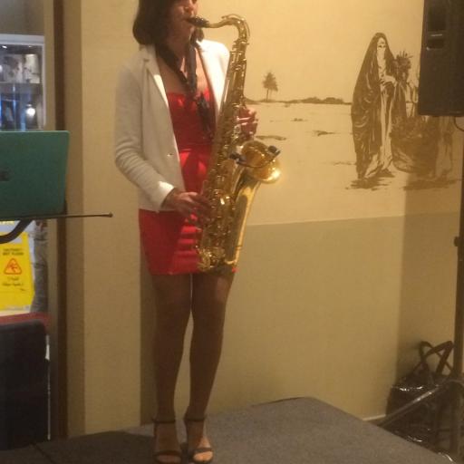 Liza on the sax