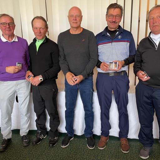 M65 HCP: 1. Suomela Veijo, Kymen Golf, 190,25 - 2. Haapala Timo, Yyteri Golf, 186,10 - 3. Lehtinen Aulis, Hyvinkään Golf, 167,50;  M65 SCR: 1  Vauhkonen Ari, Pickala Golf Club, 362,00 - 2. Suomela Veijo, Kymen Golf, 286,83 - 3. Hujanen Seppo, Mikkelin Golf ry, 251,00