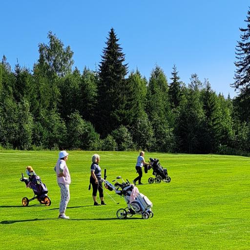 N60 ryhmä väylällä Sirpa Hakala-Kosunen Kartanogolf, Eija Väliaho LPG ja Riitta Turunen Tarina. 