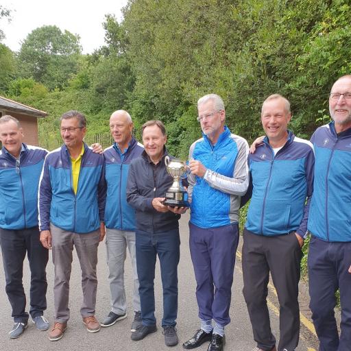 ESGA M55 Cup-joukkue, Tapani Järvinen, Veijo Suomela, Seppo Hujanen, Kyösti Puustinen, Jaakko Malinen, Juha Sillman ja Seppo Pakola