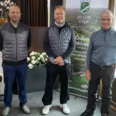 M50 sarjan voittajat vasemmalta Juha Kangas 3., Eero kallio 1., ja Veijo Haverinen 2.
