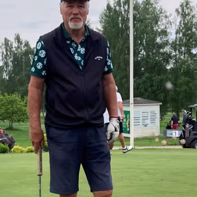 Jouni Palmgren, M75, MTG, harkkaputit ennen kilpailua